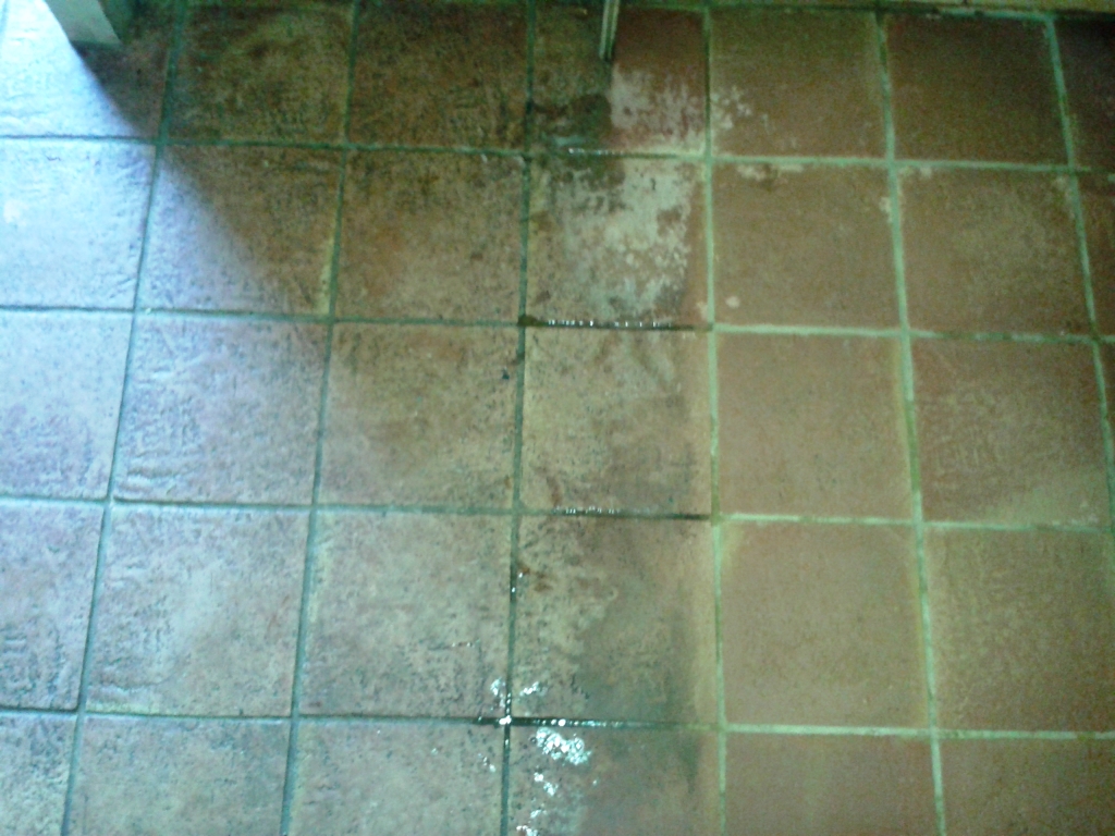 Terracotta Tiled Floor Cleaning Alveley During