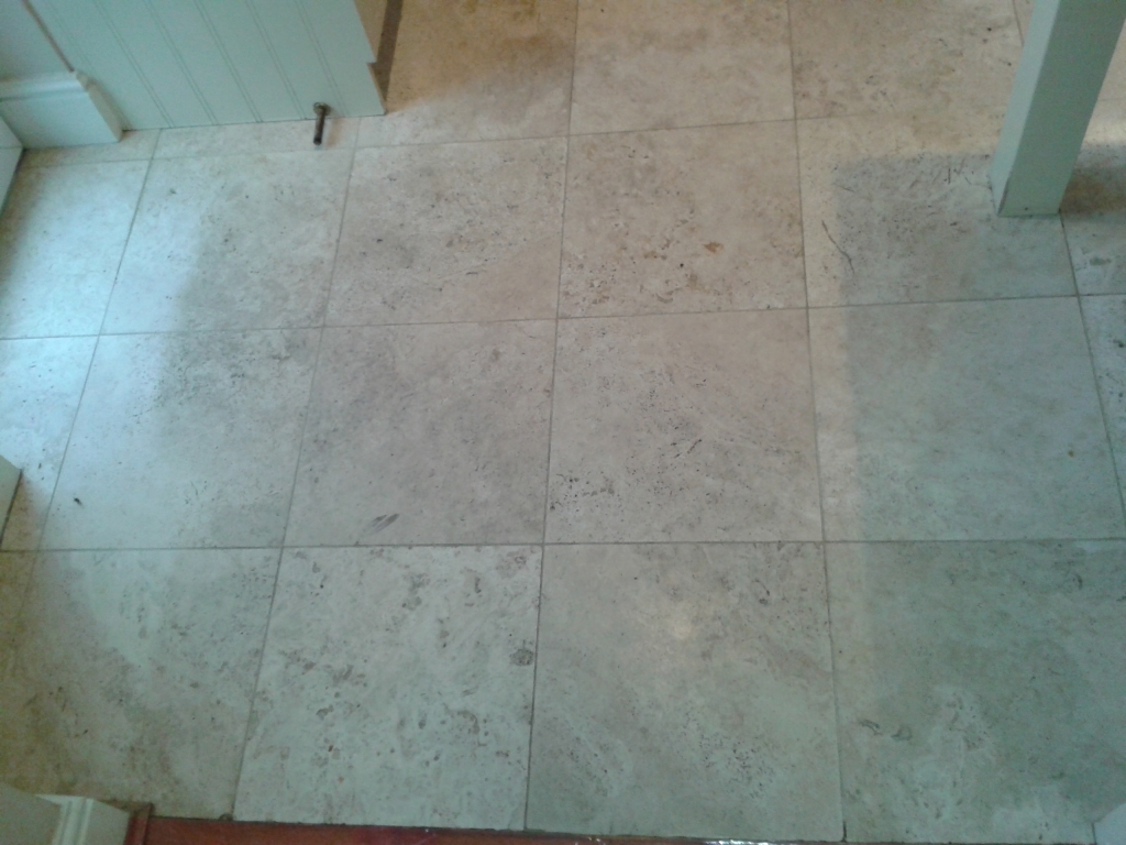 Travertine Tile Cleaning Telford Before