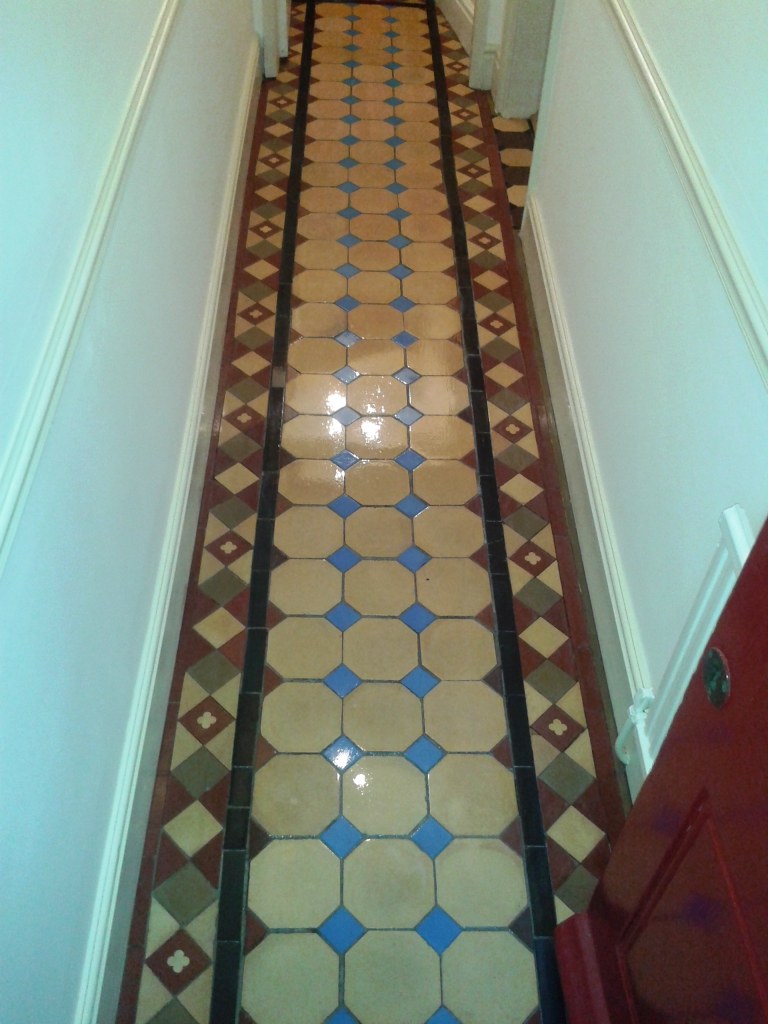Victorian Tiled Floor After Cleaning in Shrewsbury