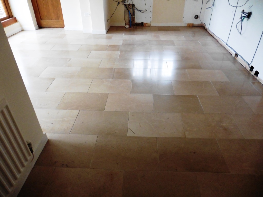 Limestone Floor in Shrewsbury Kitchen After