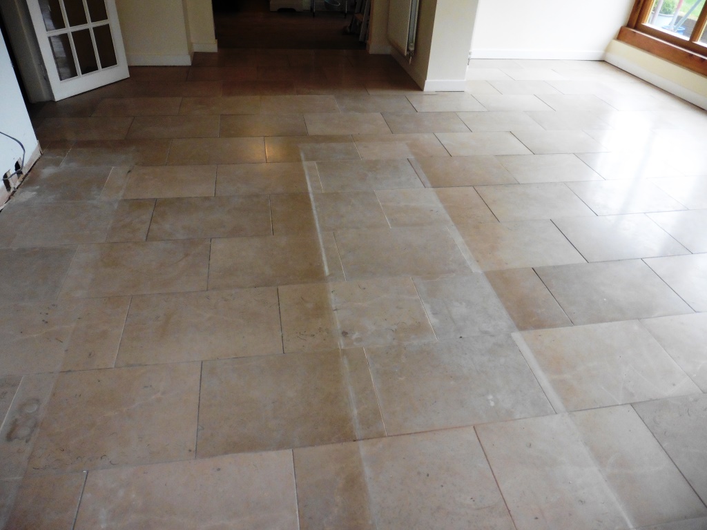 Limestone Floor in Shrewsbury Kitchen Before