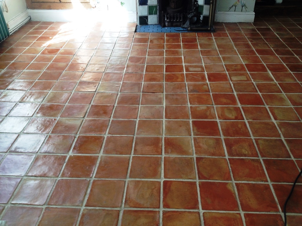 Mexican Terracotta Tiles After Sealing in Wellington