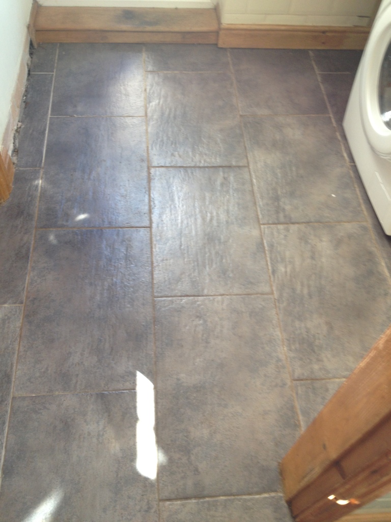 Ceramic Tiled Floor Before Cleaning in Mould