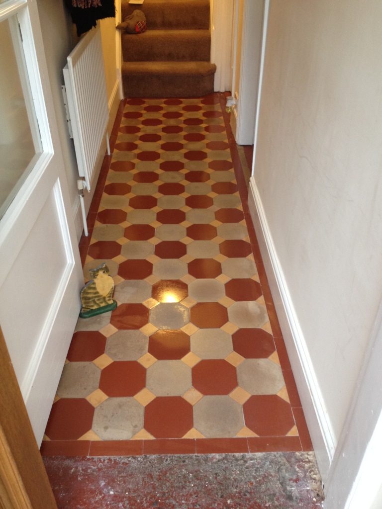 Victorian Tiled Hallway After Cleaning in Shrewsbury