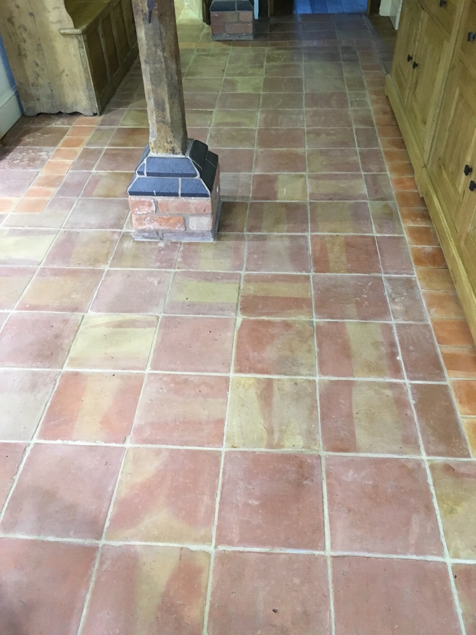 Mexican Terracotta Tiled Floor After Cleaning Shrewsbury