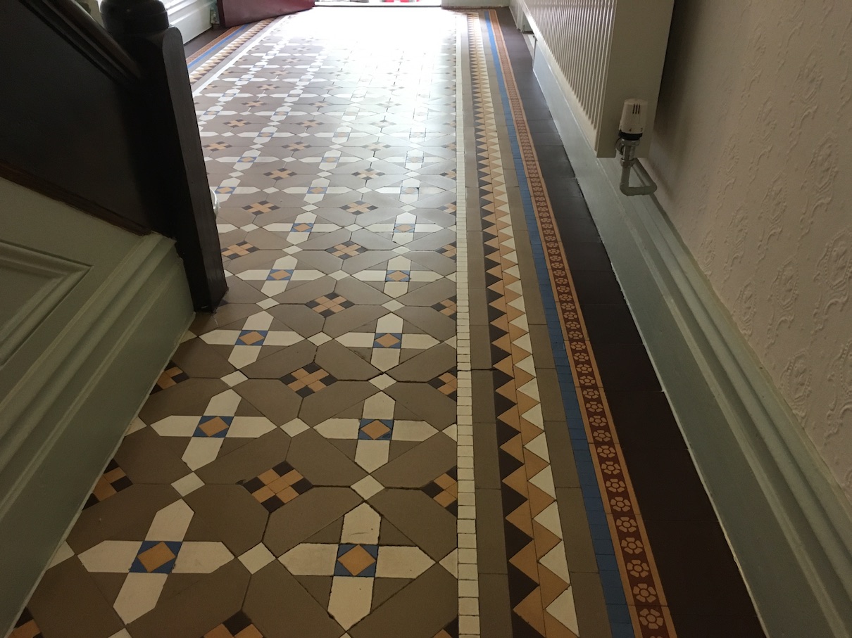 Victorian Tiled Floor After Cleaning Oswestry