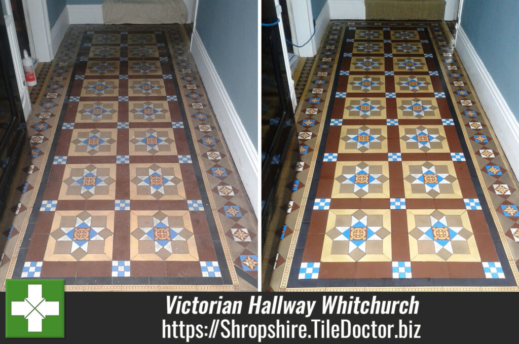 Victorian Hallway Tiles Restored in Whitchurch