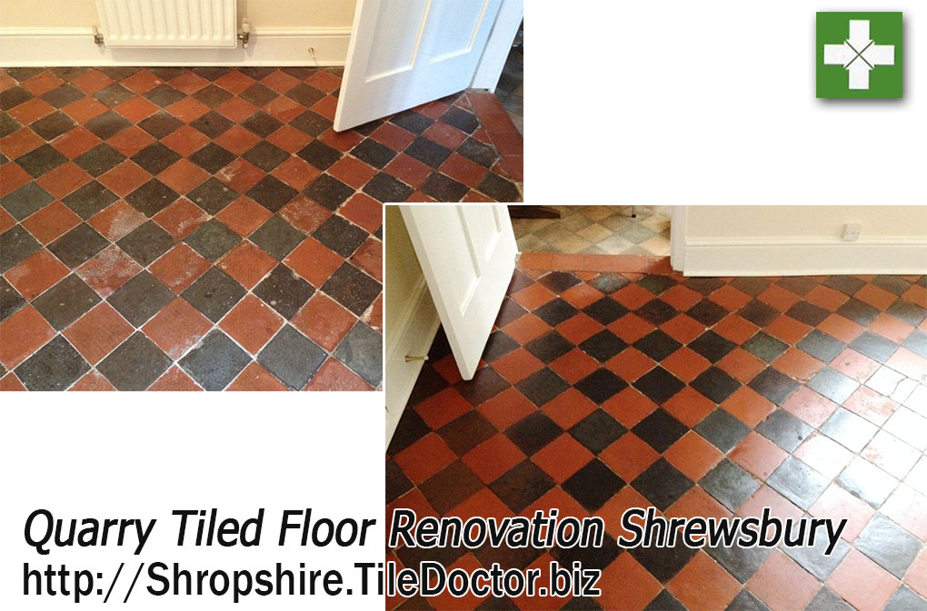 Renovating Dull and Dirty Quarry Tiles in Shrewsbury