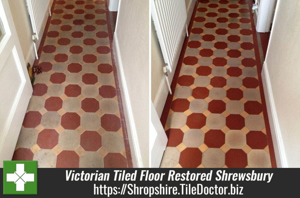 Quarry and Victorian Tiled Floors Restored in Shrewsbury