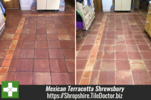 Mexican Terracotta Tiles Deep Cleaned and Sealed in Shrewsbury