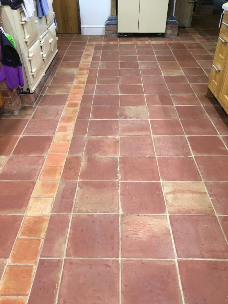 Mexican Terracotta Ttiled=Floor After Sealing Shrewsbury
