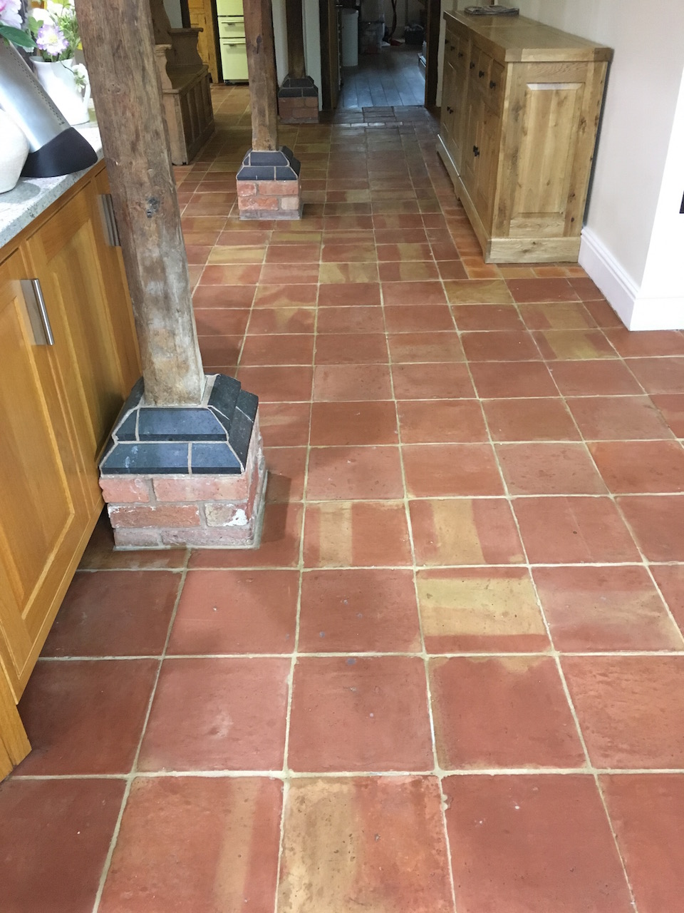 Mexican Terracotta Tiled Floor After Sealing Shrewsbury