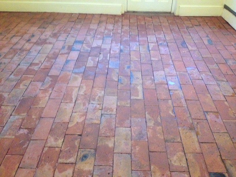 Brick Pattern Quarry Tiled Floor After Renovation Much Wenlock
