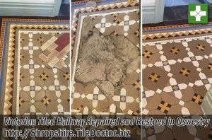 Victorian Tiled Hallway Floor Repair Restorations Oswestry