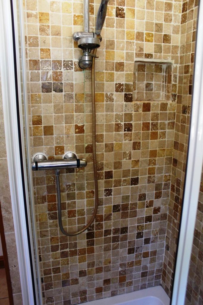 Marble tiled shower after Cleaning Church Preen