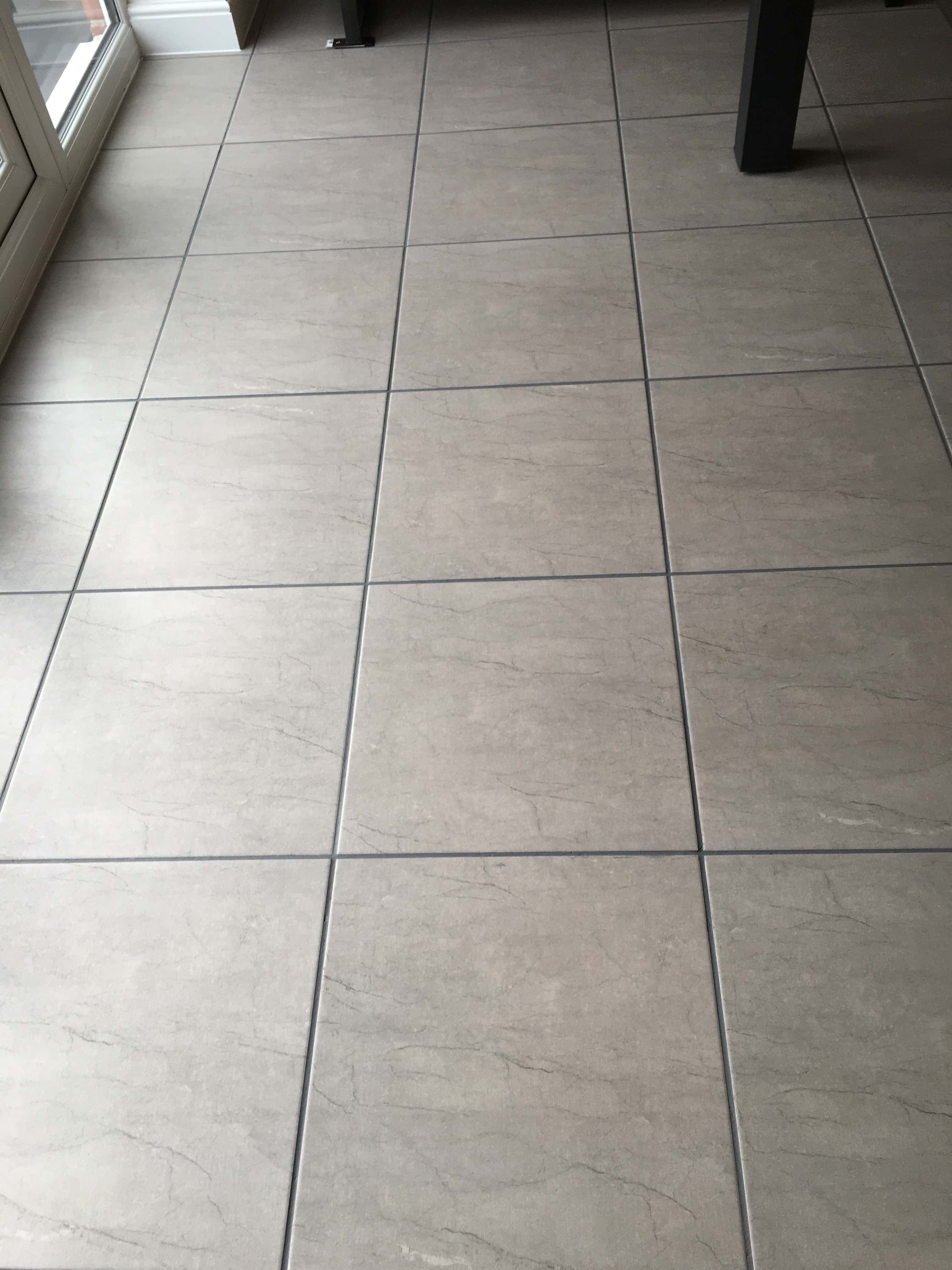 Ceramic Tiled Floor After Grout Colouring Shrewsbury