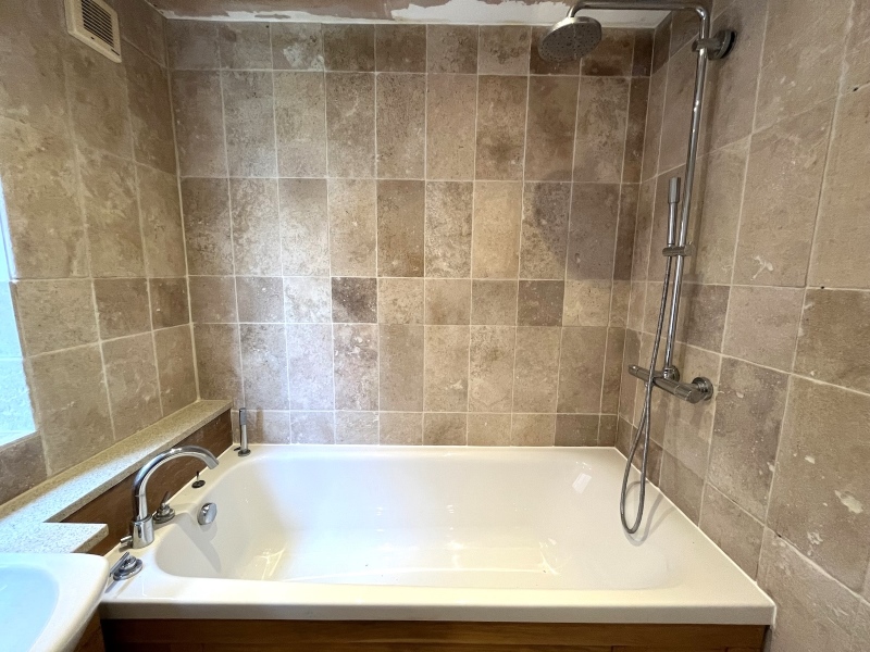 Travertine Bathroom After Renovation Telford