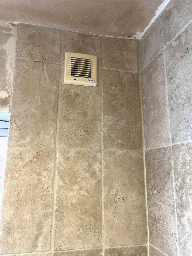 Travertine Bathroom After Renovation Telford