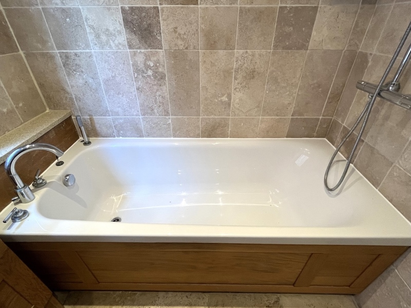 Travertine Bathroom After Renovation Telford